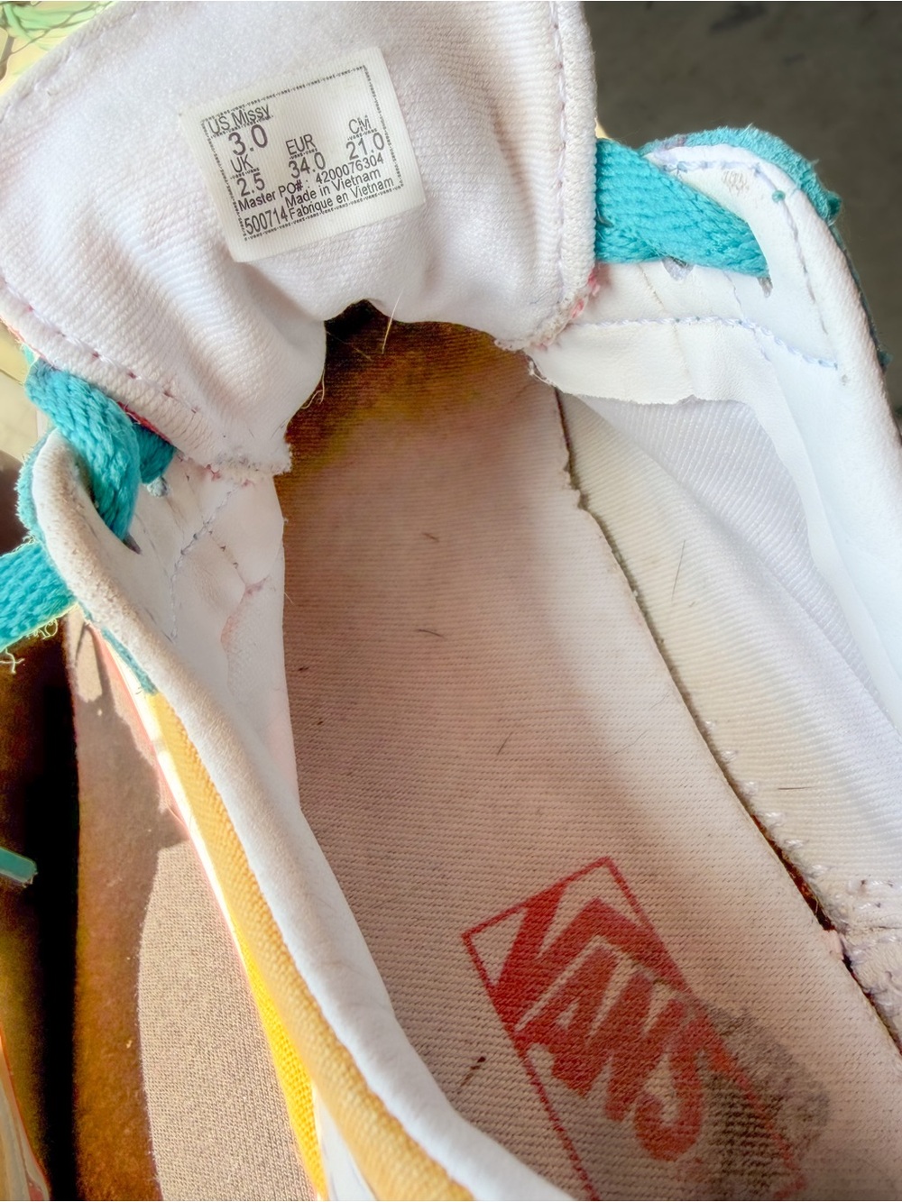 Vans Ward Colorblock Off the Wall Old Skool Sneaker 3 Boy Girl Skater Shoe Missy - Picture 6 of 6